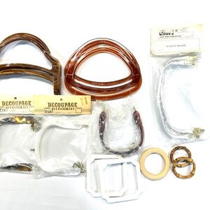 Purse Handles Mixed Lot Ghee's Tubular Frame 8" Elite Hinged Handles & Others